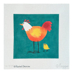 Maggie Co Rachel Deacon Chickens Needlepoint Canvas