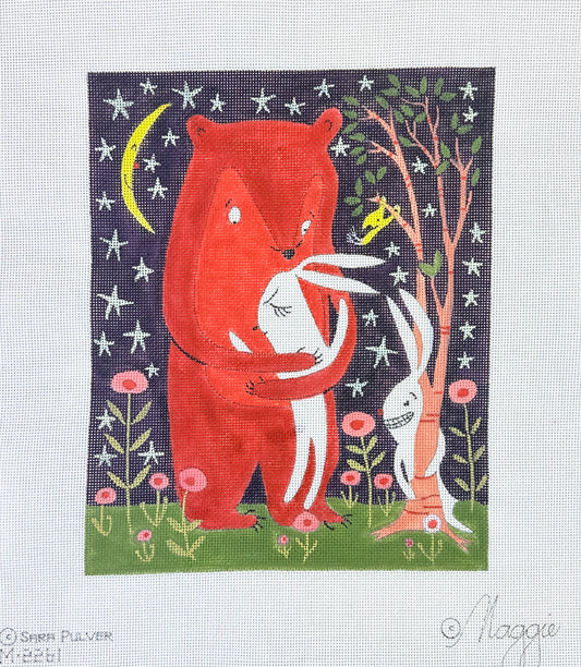 Maggie Co Sara Pulver Bear Hugs Needlepoint Canvas