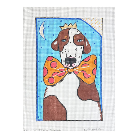 Maggie Co Sharon Bloom Sunny the Dog Needlepoint Canvas