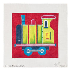 Maggie Co Simon Drew Train Engine Needlepoint Canvas