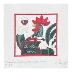 Maggie Co Stephanie Stougger Ruth Levison Designs Rooster Waiter Sante Needlepoint Canvas