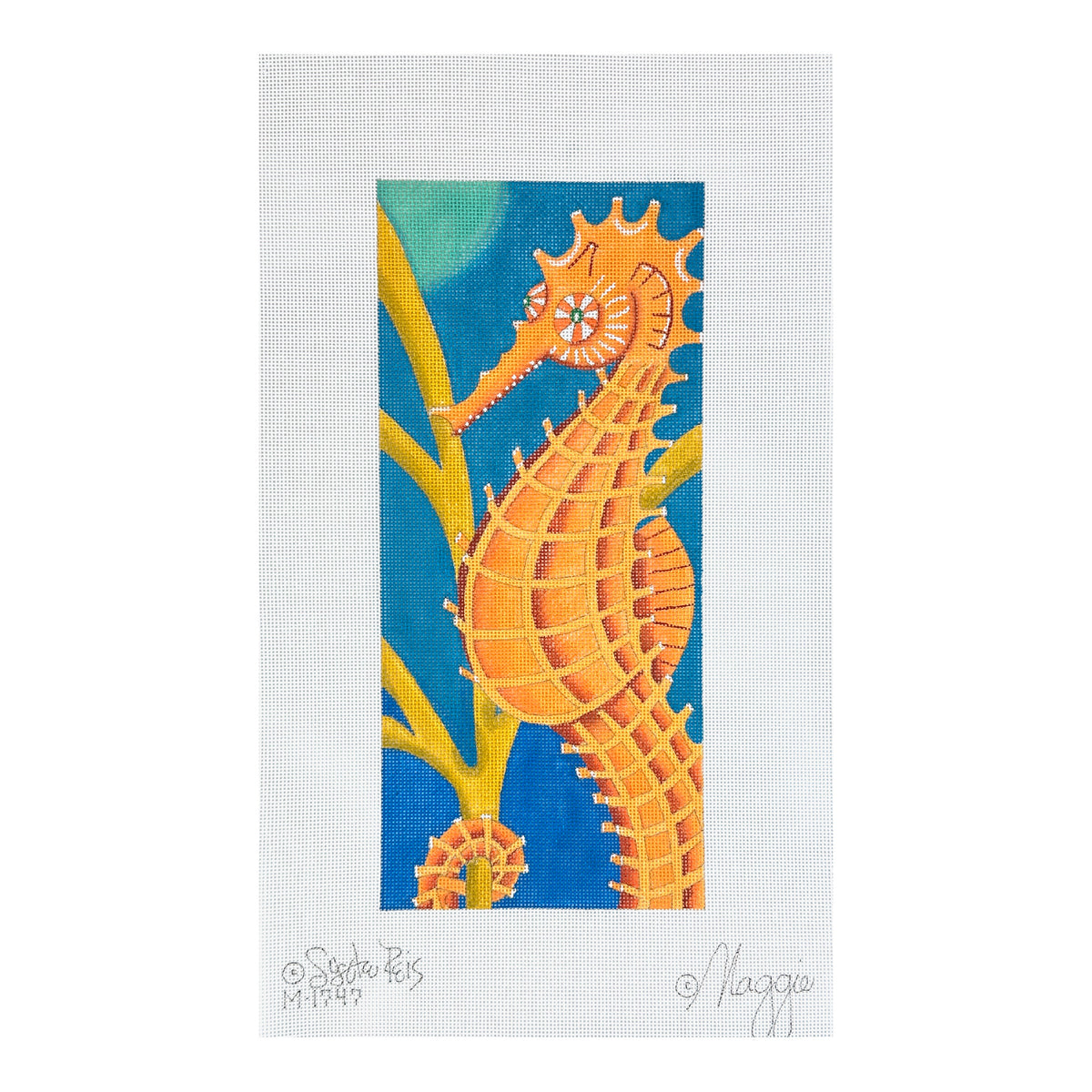 Maggie Co Susan Reis Happy Trails Seahorse Needlepoint Canvas