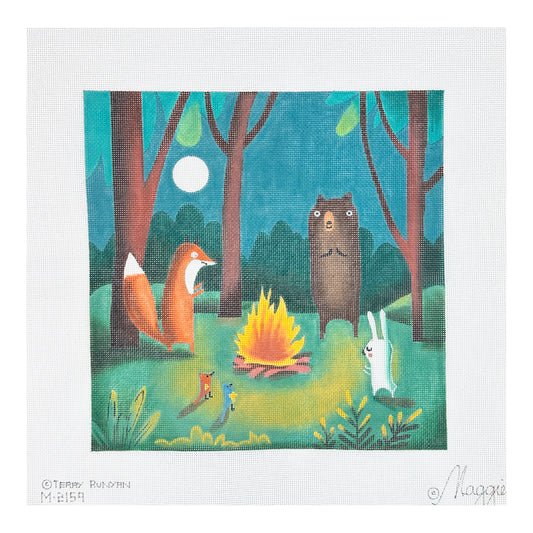 Maggie Co Terry Runyan Campfire Needlepoint Canvas