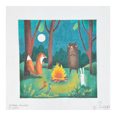 Maggie Co Terry Runyan Campfire Needlepoint Canvas