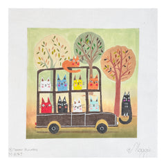 Maggie Co Terry Runyan Full Bus Needlepoint Canvas