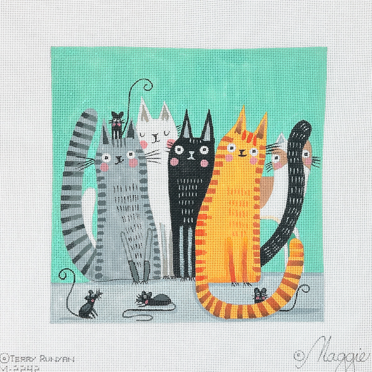 Maggie Co Terry Runyan Mixed Gathering Needlepoint Canvas