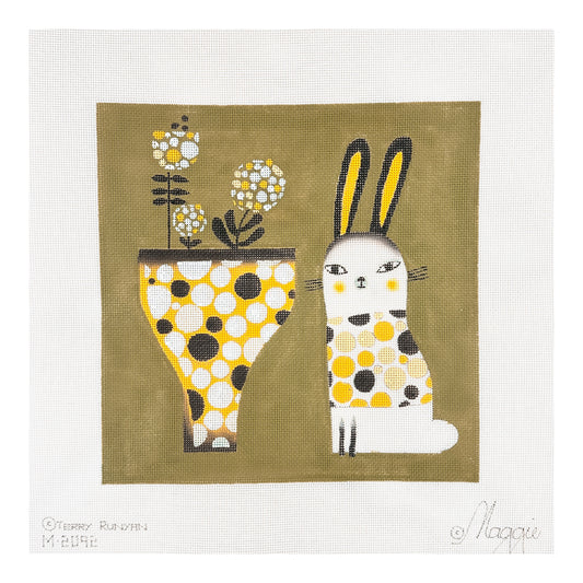 Maggie Co Terry Runyan Polka Dot Day Needlepoint Canvas