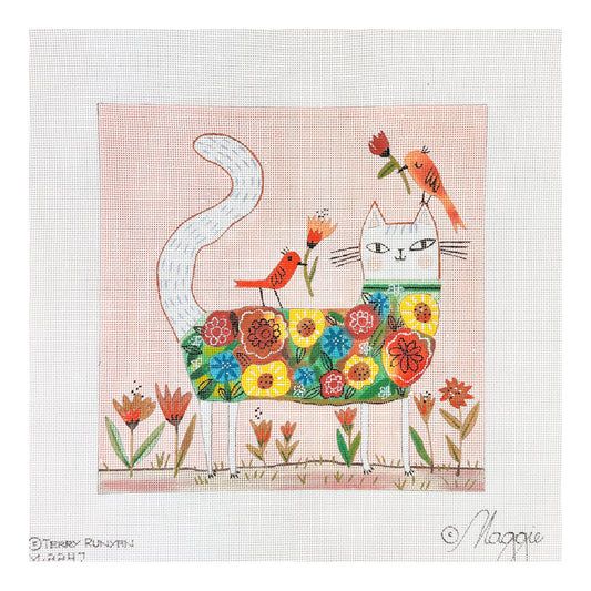 Maggie Co Terry Runyan Spring Sweater Needlepoint Canvas