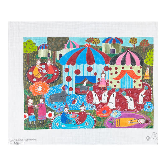Maggie Co Valerie Weberpal A Day At The Circus Needlepoint Canvas