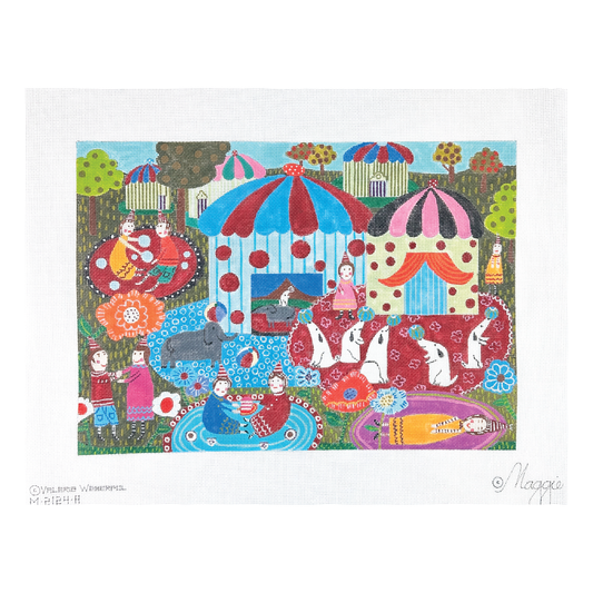 Maggie Co Valerie Weberpal A Day At The Circus Needlepoint Canvas
