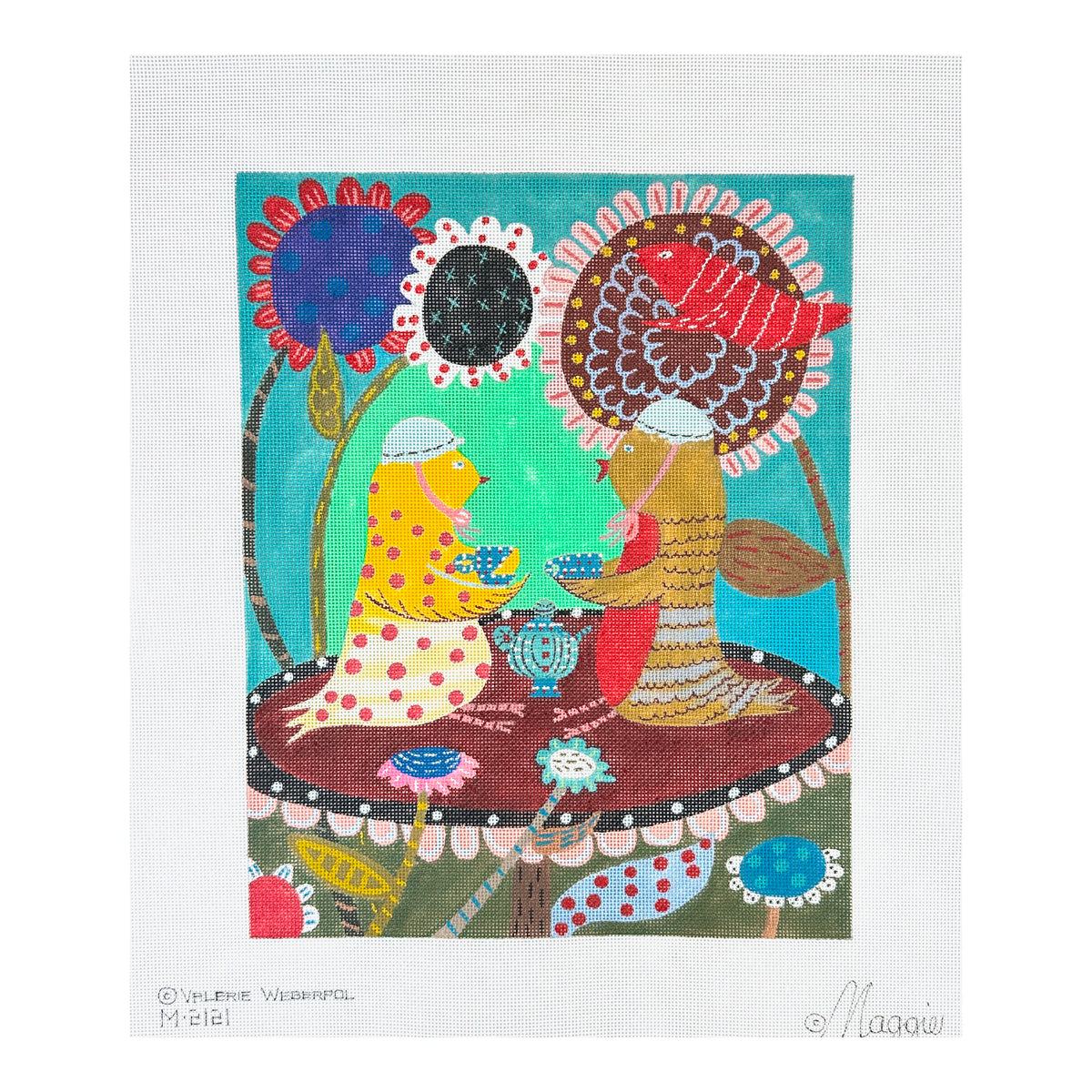 Maggie Co Valerie Weberpal Tea Time Needlepoint Canvas