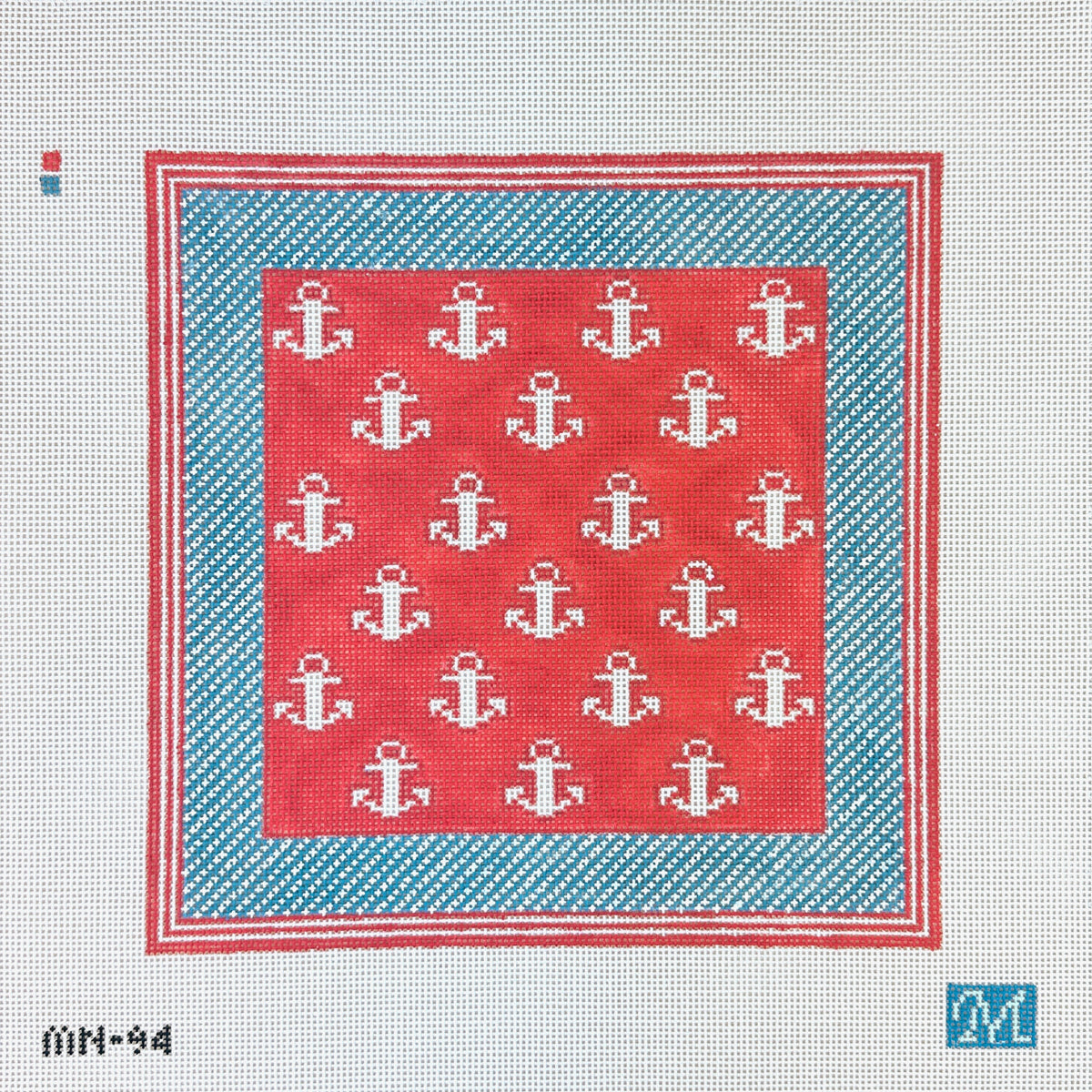 Maura Nolan Designs Anchors Away Needlepoint Canvas