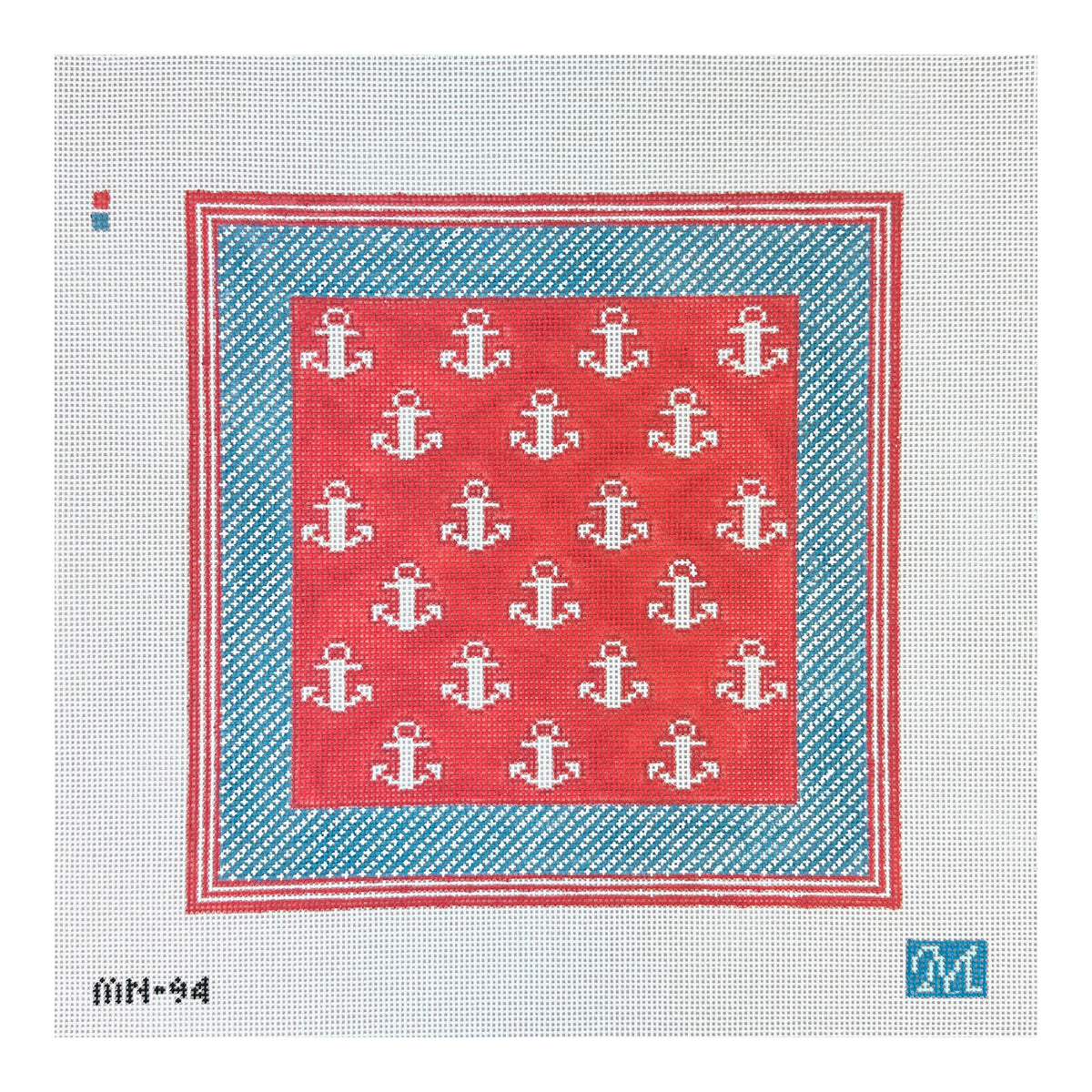 Maura Nolan Designs Anchors Away Needlepoint Canvas