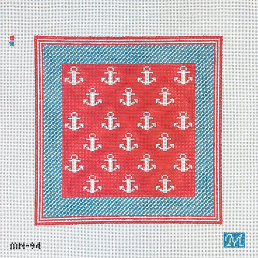 Maura Nolan Designs Anchors Away Needlepoint Canvas