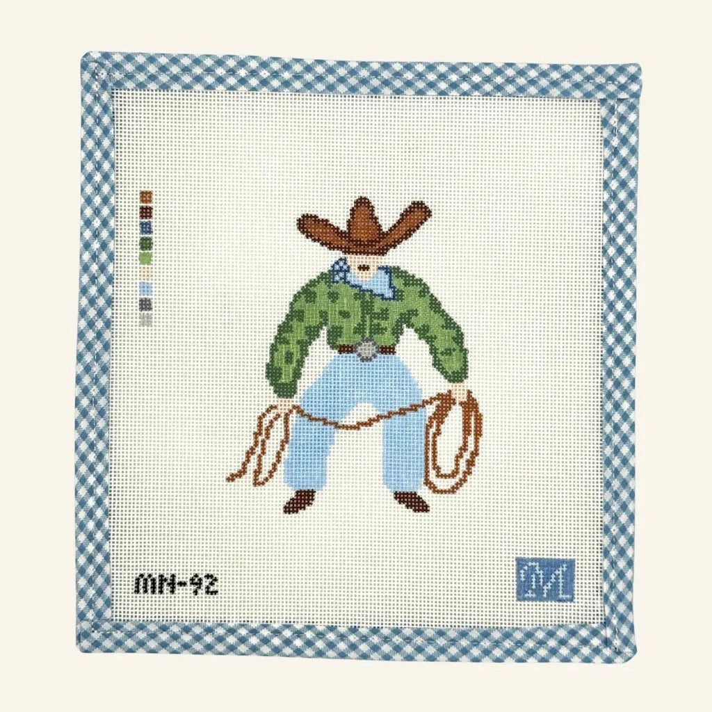 Maura Nolan Designs Cowboy Needlepoint Canvas