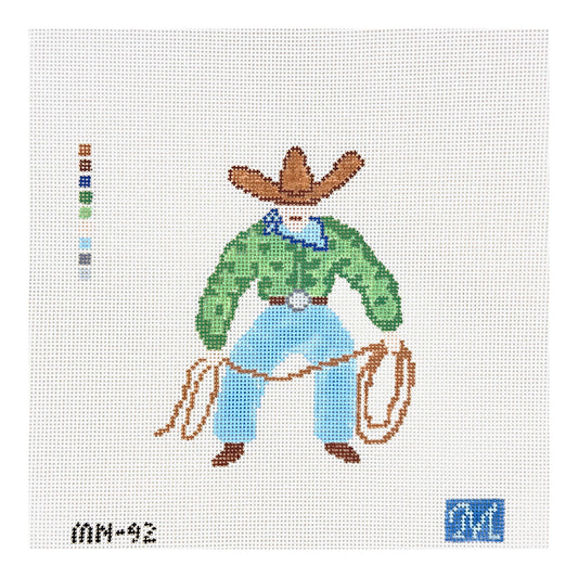 Maura Nolan Designs Cowboy Needlepoint Canvas