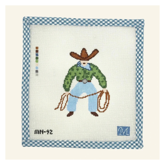 Maura Nolan Designs Cowboy Needlepoint Canvas
