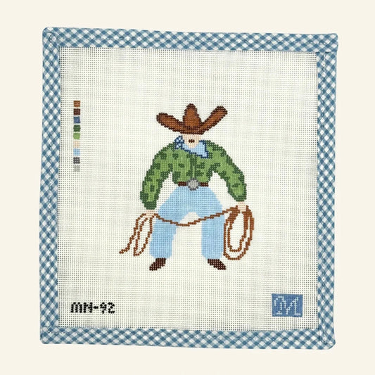 Maura Nolan Designs Cowboy Needlepoint Canvas