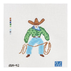 Maura Nolan Designs Cowboy Needlepoint Canvas