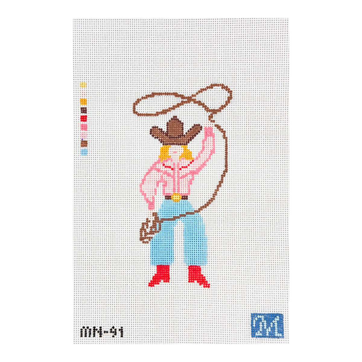 Maura Nolan Designs Cowgirl Needlepoint Canvas