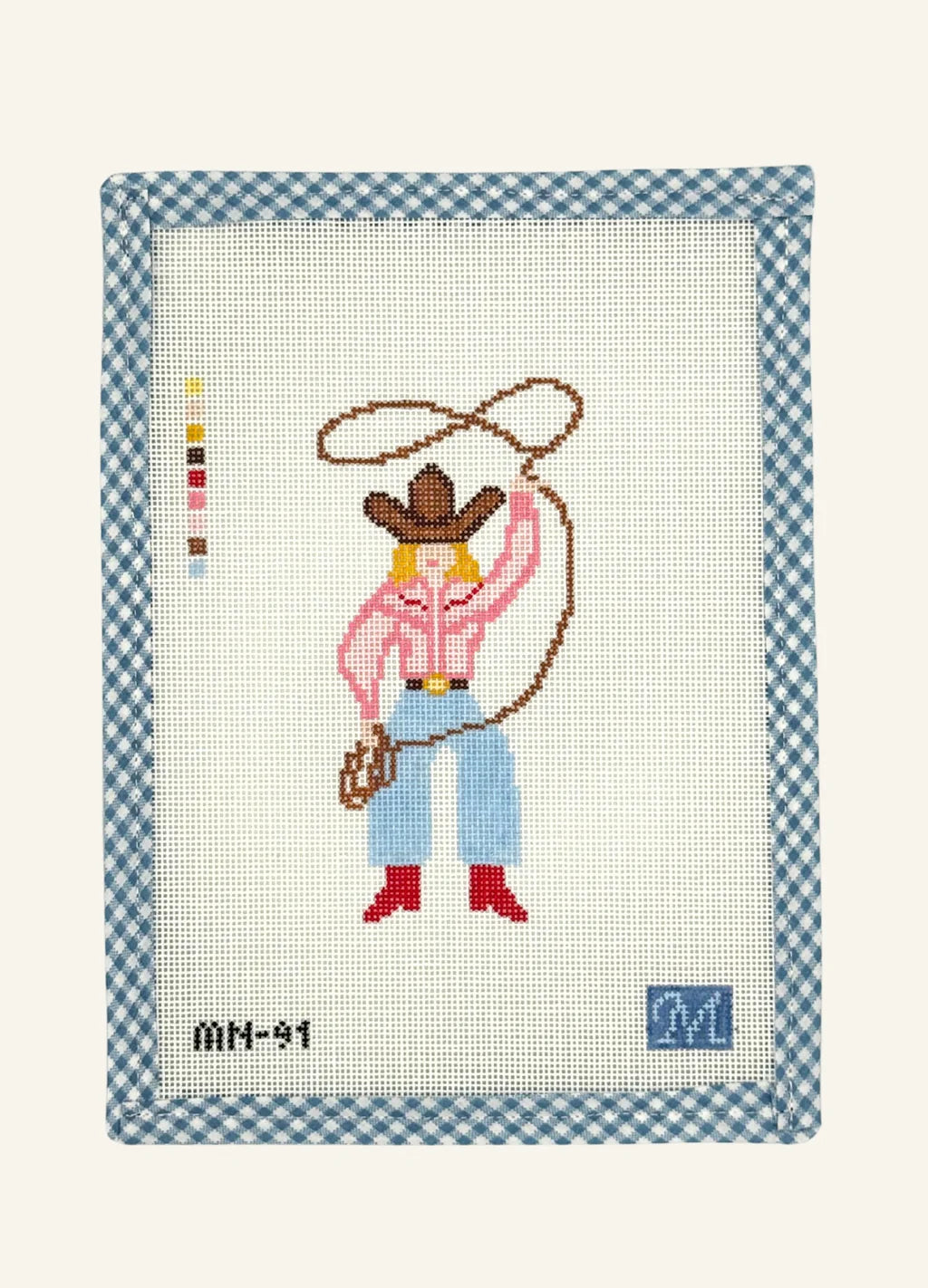 Maura Nolan Designs Cowgirl Needlepoint Canvas