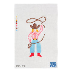 Maura Nolan Designs Cowgirl Needlepoint Canvas