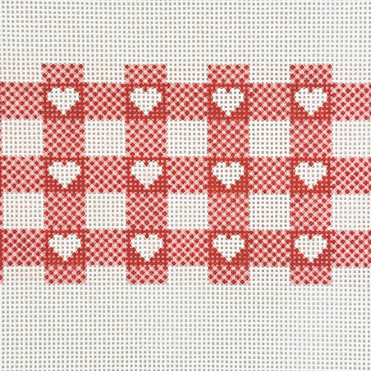 Maura Nolan Designs Hearts Eye Glass Case Needlepoint Canvas