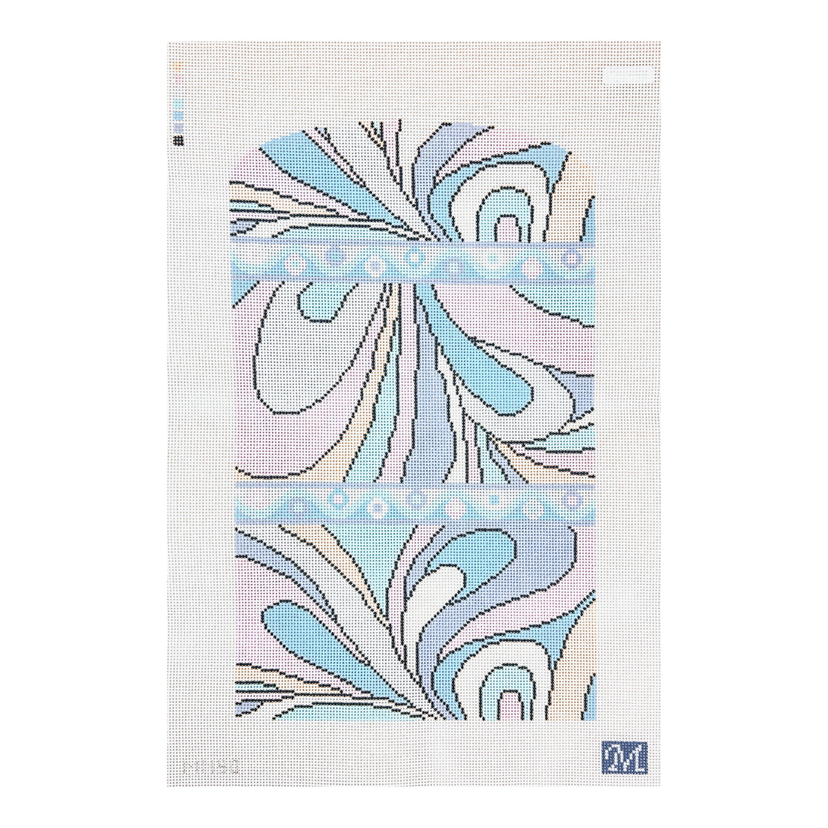 Maura Nolan Designs Mod Trifold Clutch Needlepoint Canvas