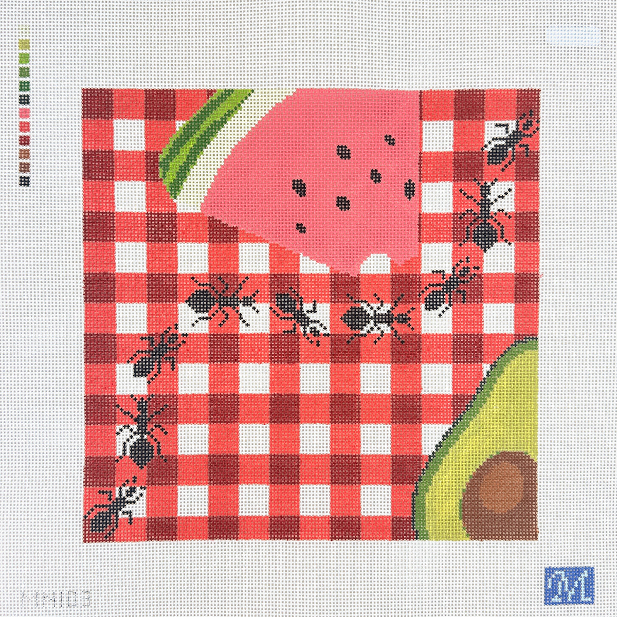 Maura Nolan Designs Picnic Patrol Needlepoint Canvas