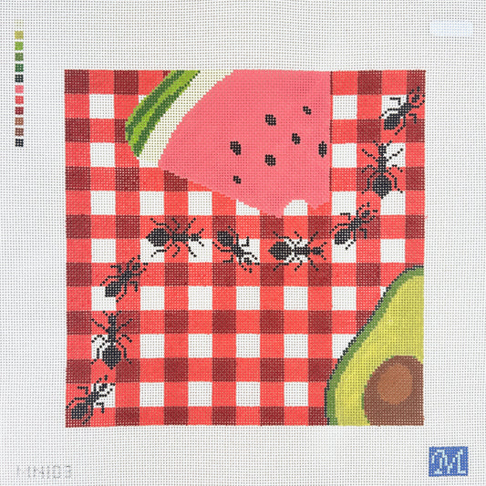 Maura Nolan Designs Picnic Patrol Needlepoint Canvas