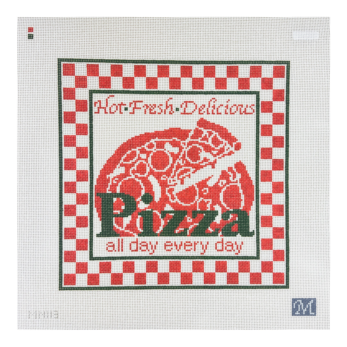 Maura Nolan Designs Pizza Pizza Needlepoint Canvas