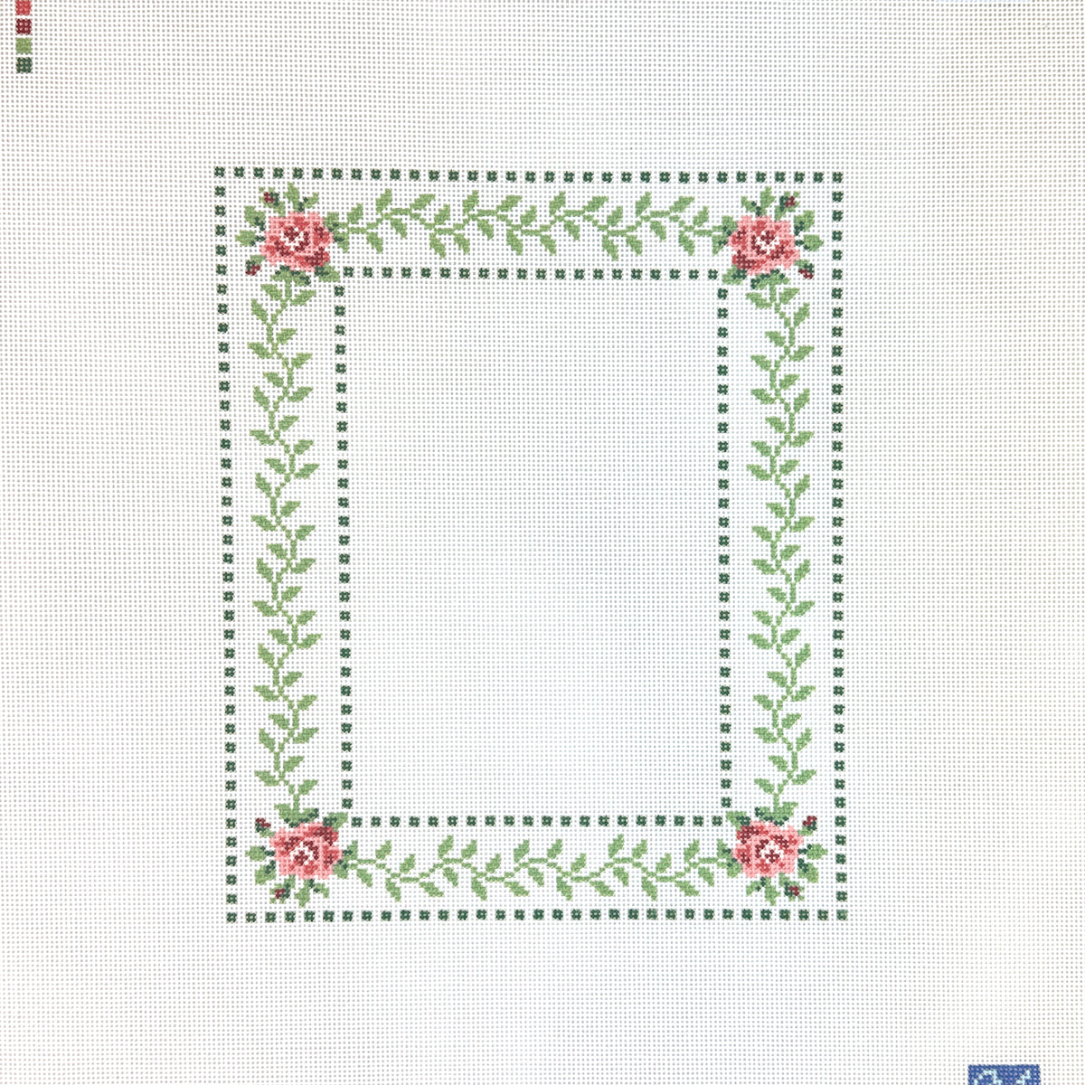 Maura Nolan Designs Rose Frame Needlepoint Canvas