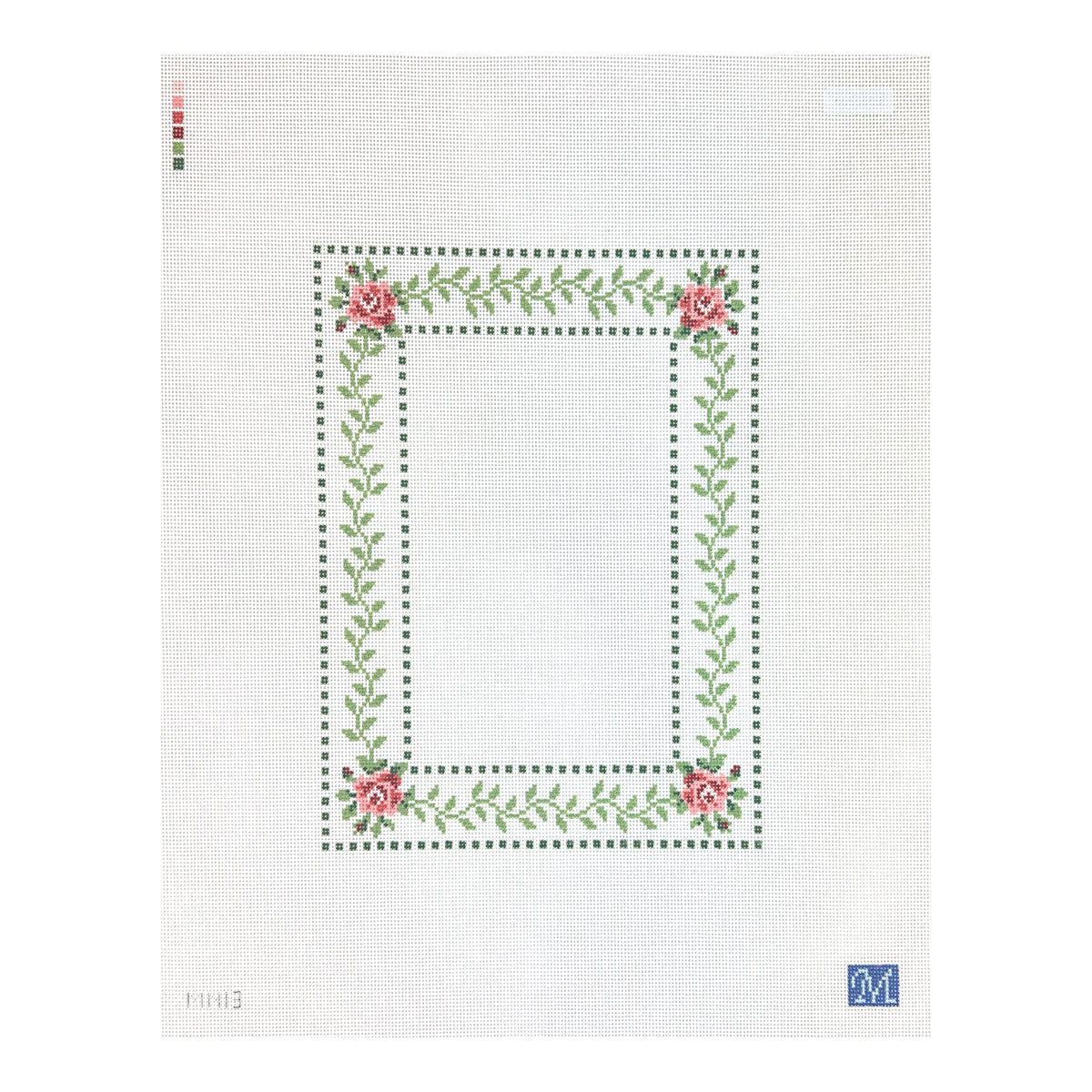 Maura Nolan Designs Rose Frame Needlepoint Canvas