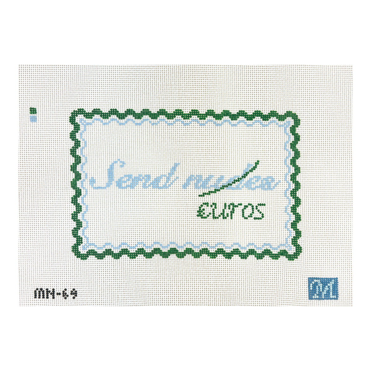 Maura Nolan Designs Send Euros Needlepoint Canvas