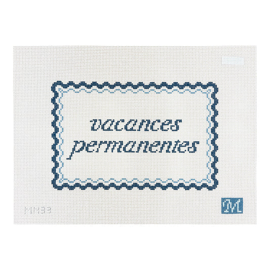Maura Nolan Designs Vacances Permanentes Needlepoint Canvas