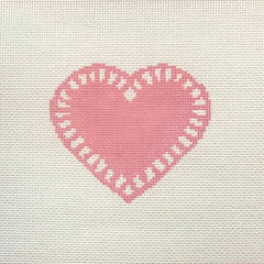 Mopsey Designs Love Doily - Light Pink Only Needlepoint Canvas