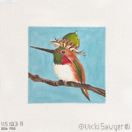 Melissa Shirley Designs Vicki Sawyer Acorn Hummer Needlepoint Canvas