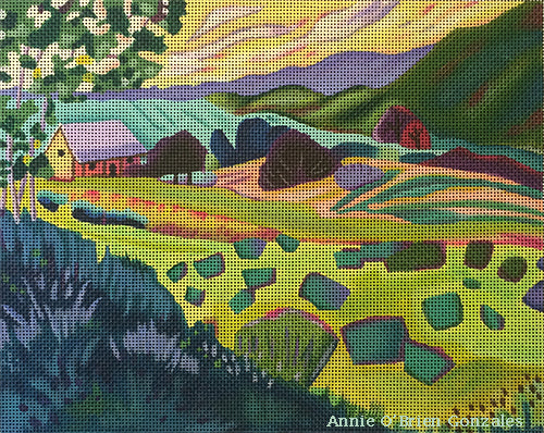 Melissa Shirley Designs Annie O'Brien Gonzales New Mexican Valley Needlepoint Canvas