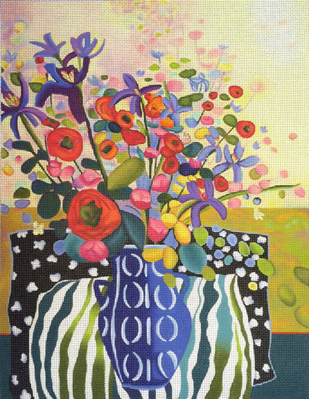 Melissa Shirley Designs Annie O'Brien Gonzales Spring In the Air Needlepoint Canvas