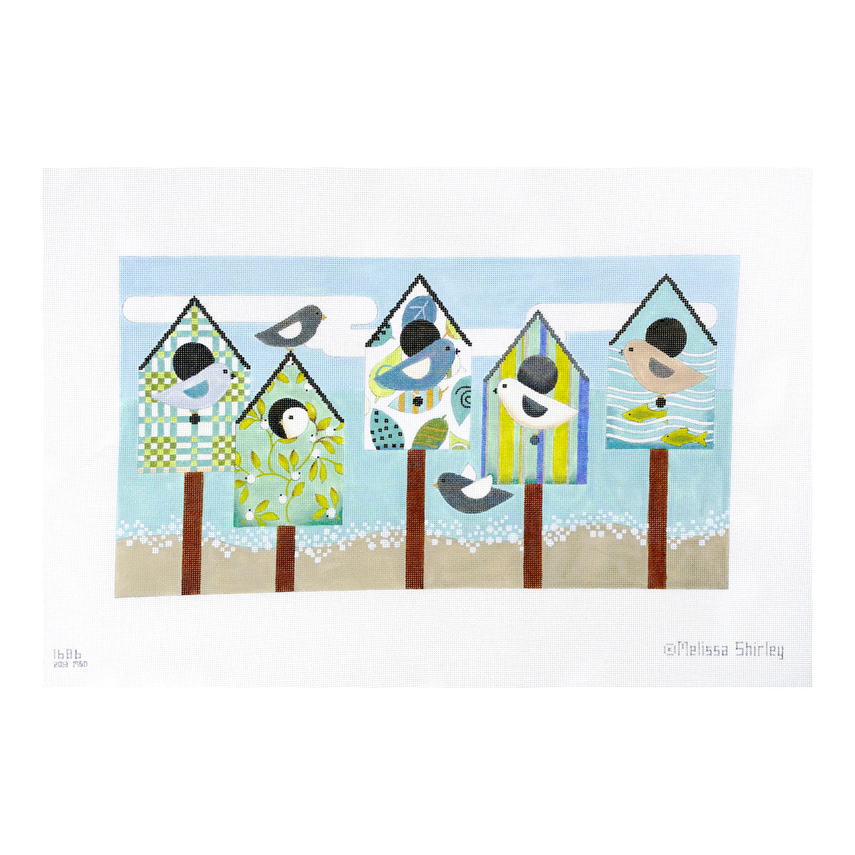 Melissa Shirley Designs Beach Birds Needlepoint Canvas