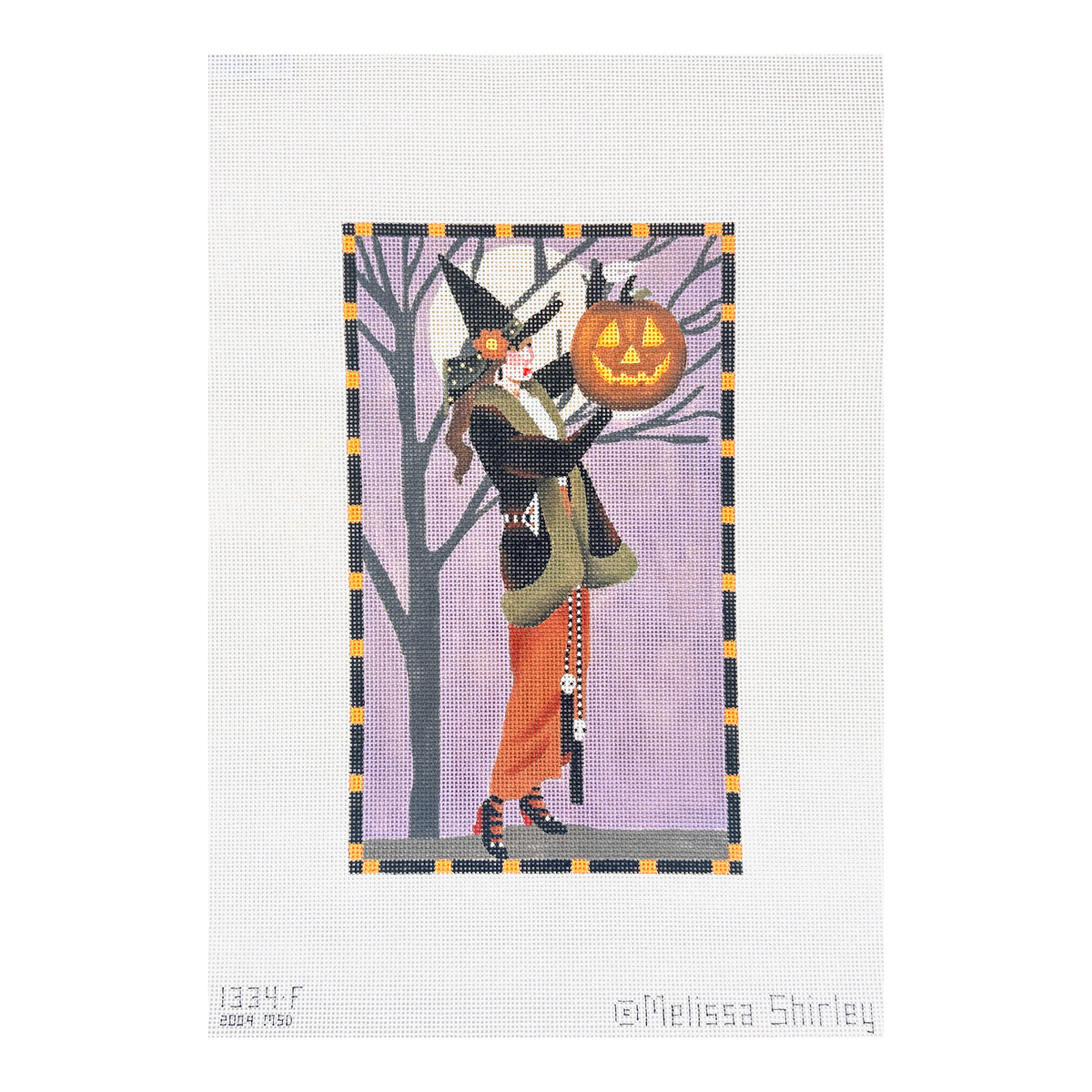 Melissa Shirley Designs Big Jack O Lantern Needlepoint Canvas