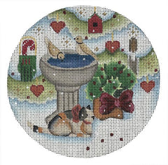 Melissa Shirley Designs Birdbath Needlepoint Canvas