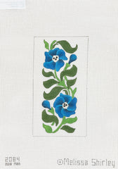 Melissa Shirley Designs Blue Spring Flower Eyeglass Case Needlepoint Canvas
