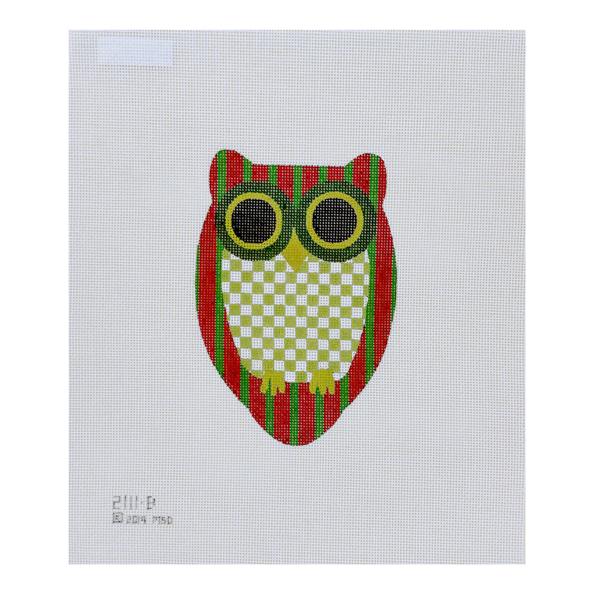 Melissa Shirley Designs Checkered Owl Needlepoint Canvas