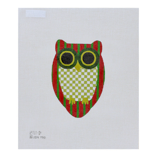 Melissa Shirley Designs Checkered Owl Needlepoint Canvas