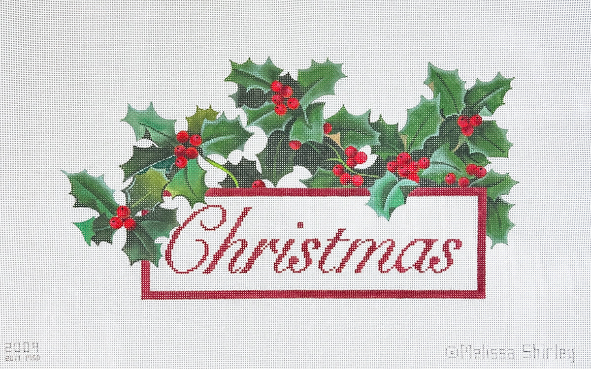Melissa Shirley Designs Christmas Holly Needlepoint Canvas