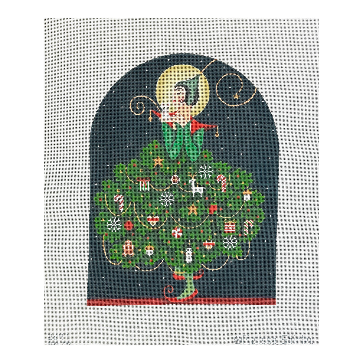 Melissa Shirley Designs Christmas Tree Lady Needlepoint Canvas