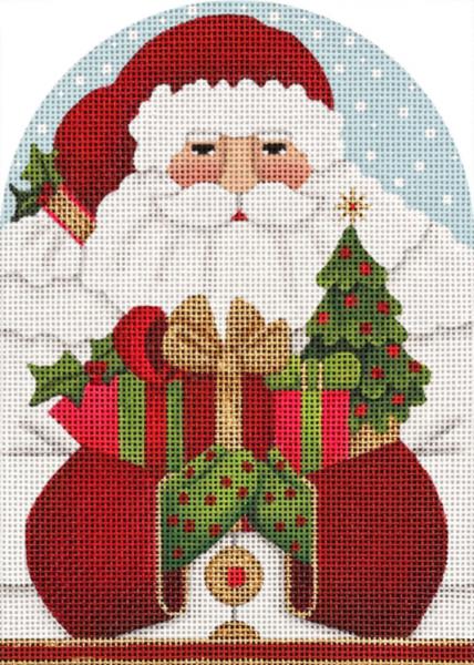 Melissa Shirley Designs Christmas Tree Santa Needlepoint Canvas