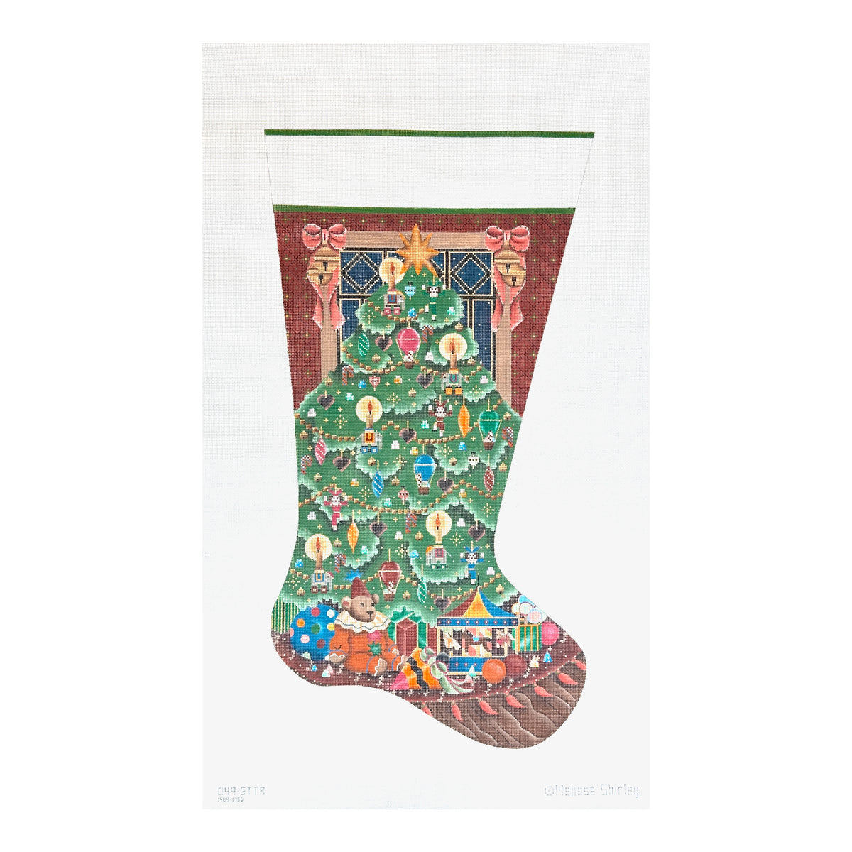 Melissa Shirley Designs Circus Tree Stocking Needlepoint Canvas