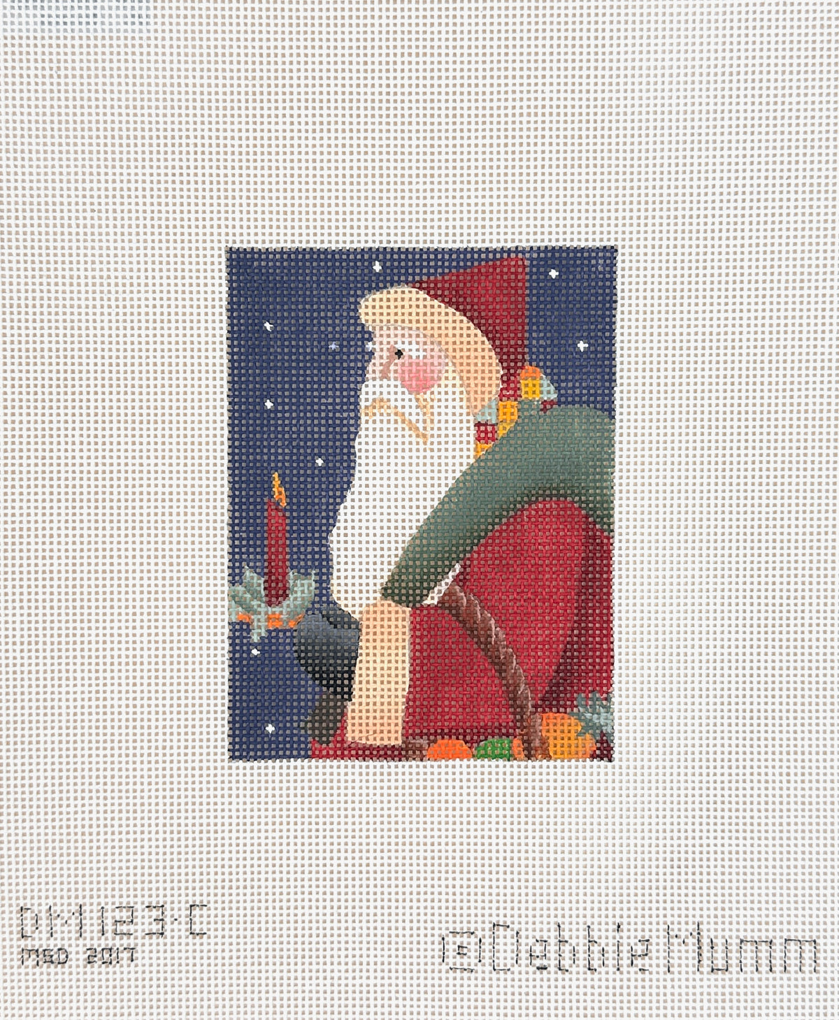 Melissa Shirley Designs Debbie Mumm Candle Santa Needlepoint Canvas